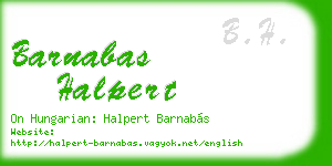 barnabas halpert business card