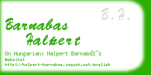 barnabas halpert business card